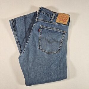 Levis 505 Jeans Men's 38x30 Hemmed 25" Medium Wash